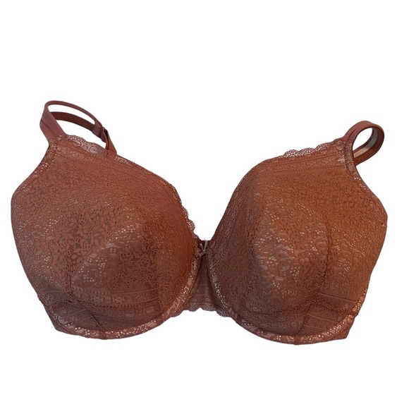 Cacique Full Coverage Lace Underwire Bra – 40G – Rust Color - Picture 1 of 7
